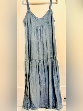 Wilt Lightweight Tiered Maxi Dress - Dusty Blue